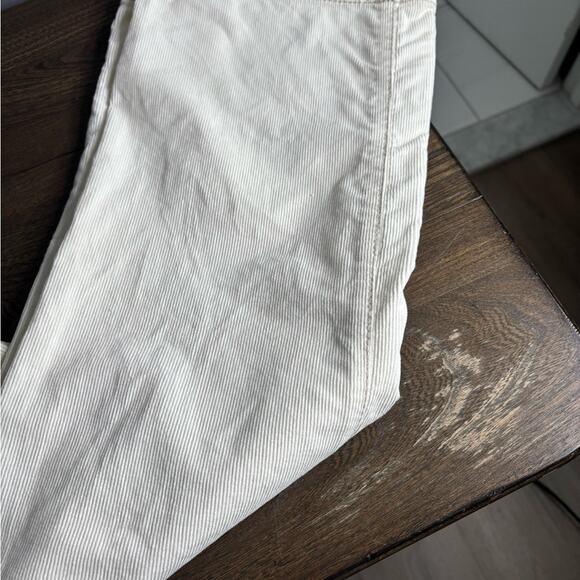 Loft Slim Boot White Corduroy Low Rise Boot Cut Pants Size 8 - Picture 3 of 6